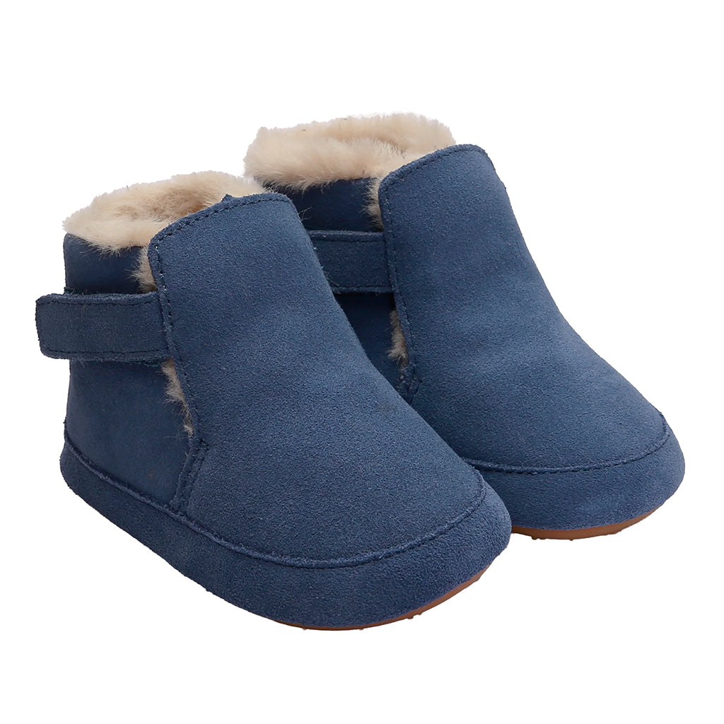 Old Soles Baby Apres Bub Boots Indigo Blue Suede
