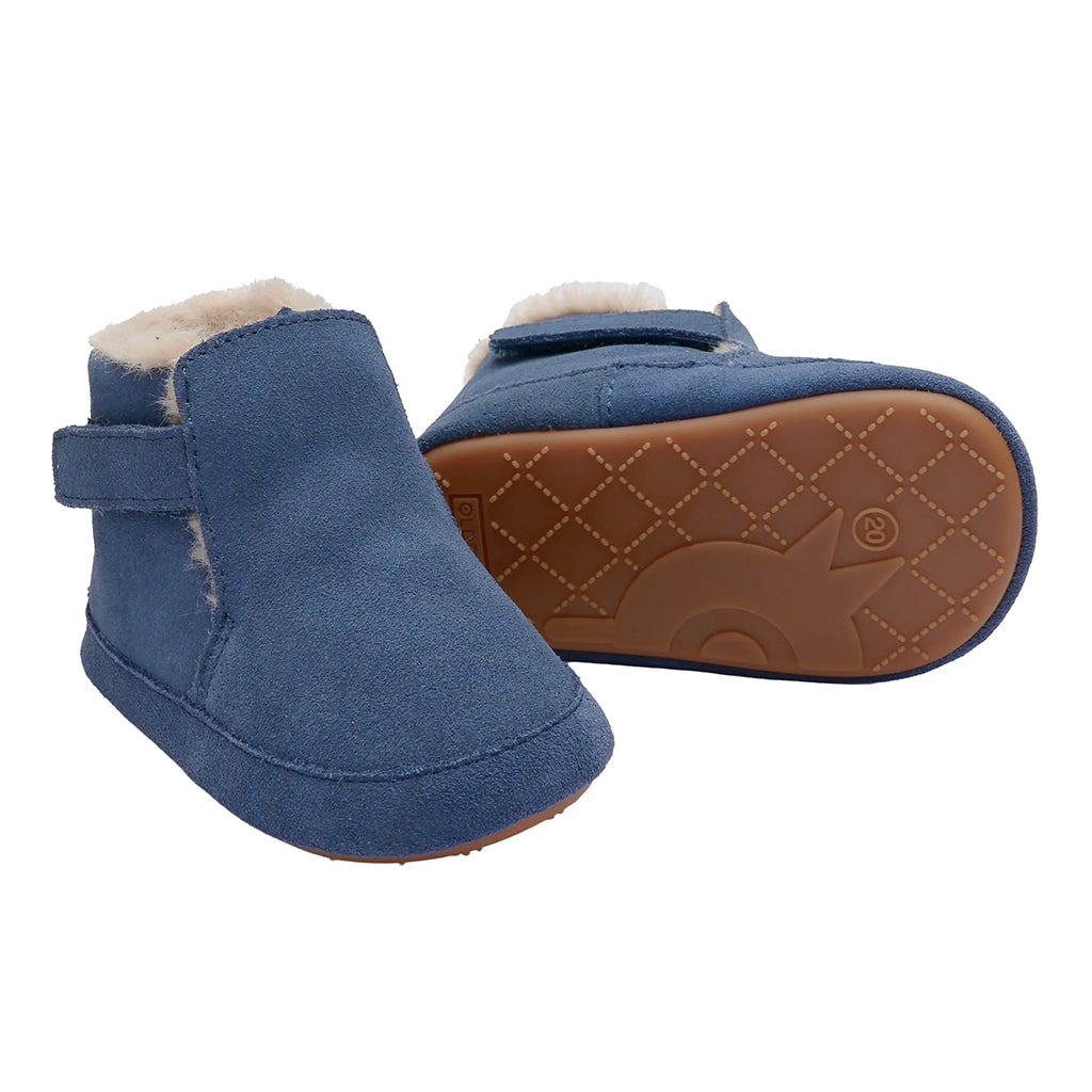 Old Soles Baby Apres Bub Boots Indigo Blue Suede