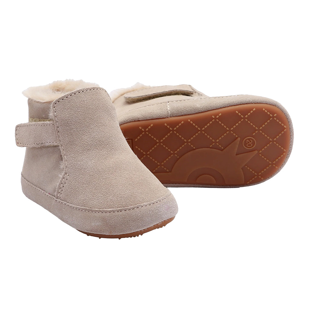 Old Soles Baby Apres Bub Boots Sand Beige Suede