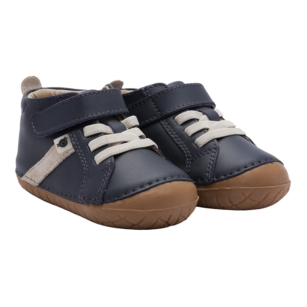Old Soles Baby Roadway Pave Shoes Navy Blue And Sand Suede