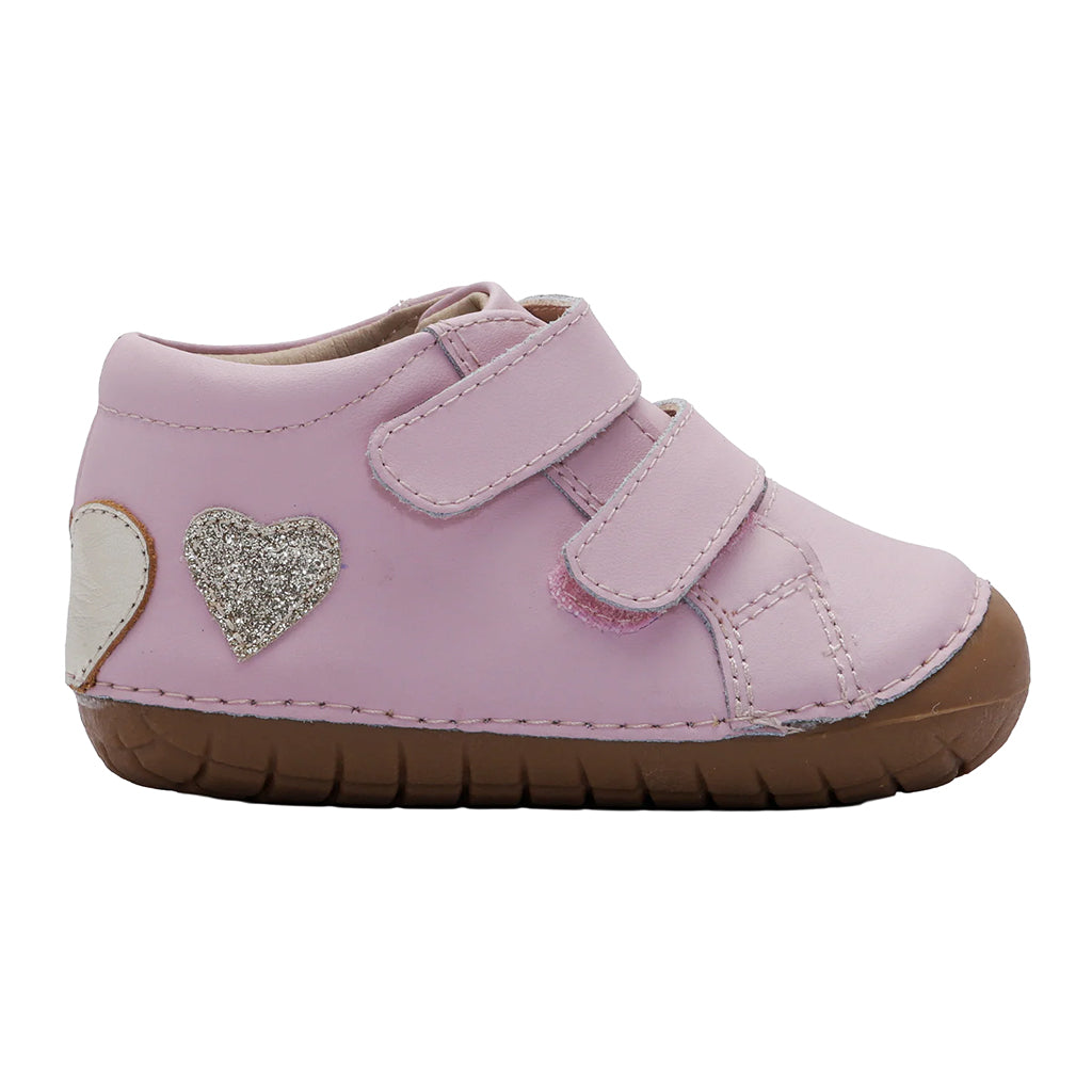 Old Soles Baby Heartful Shoes Chalk Pink, Gold, And Glam Gold