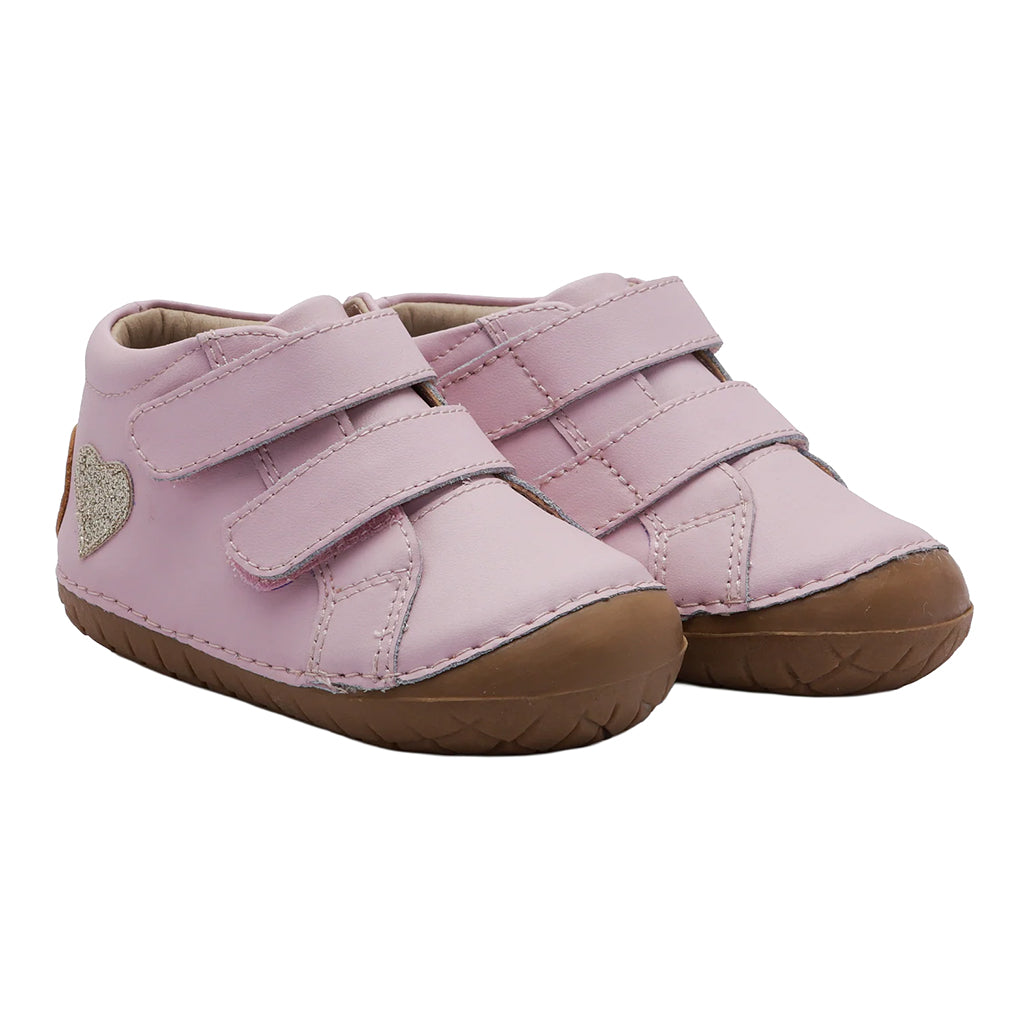 Old Soles Baby Heartful Shoes Chalk Pink, Gold, And Glam Gold