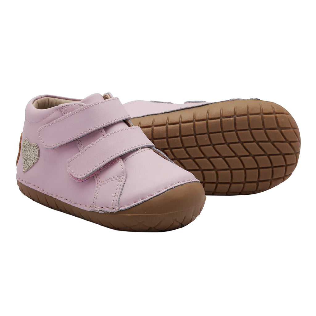Old Soles Baby Heartful Shoes Chalk Pink, Gold, And Glam Gold
