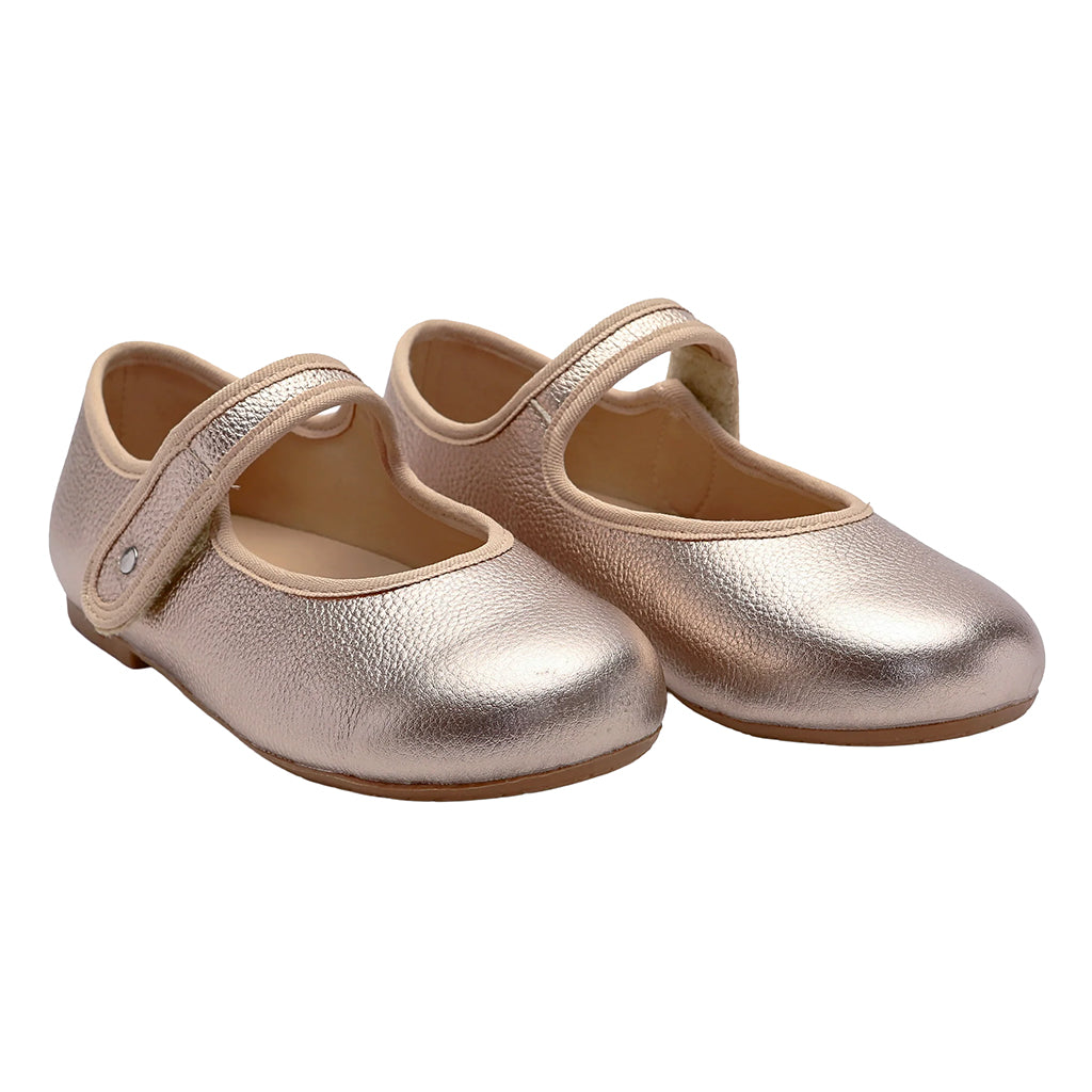 Old Soles Baby And Child Lady Jane Shoes Metal Lychee Gold