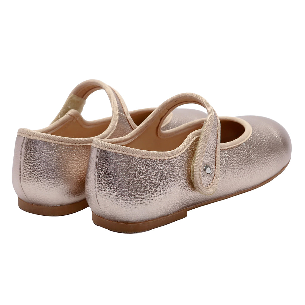 Old Soles Baby And Child Lady Jane Shoes Metal Lychee Gold