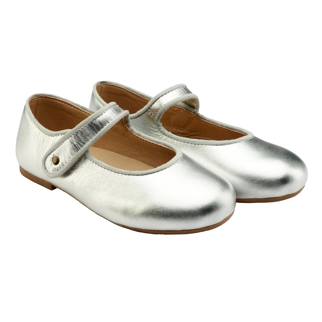 Old Soles Baby And Child Lady Jane Shoes Silver Crackle