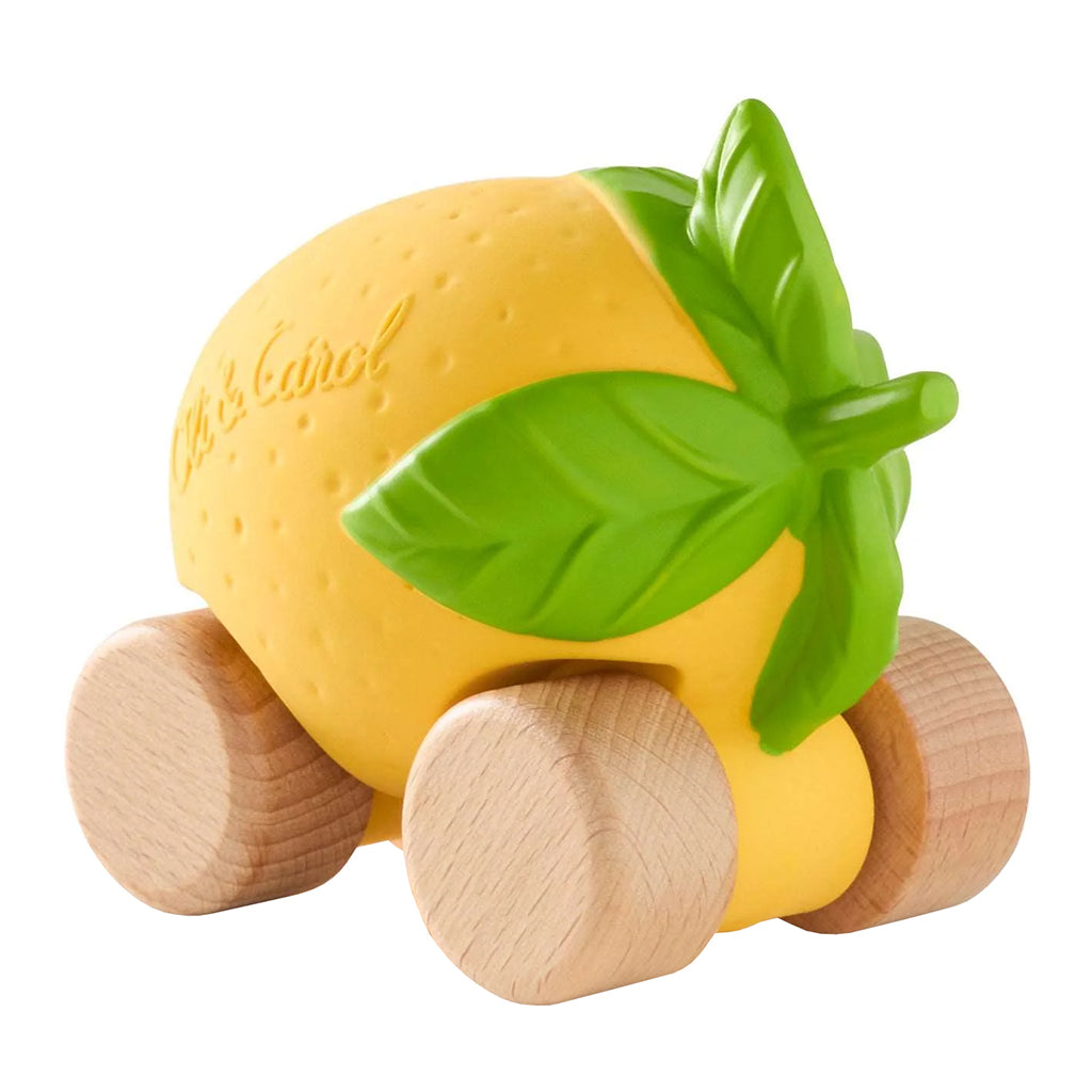 Oli&Carol Natural Rubber Lou The Lemon Baby Car