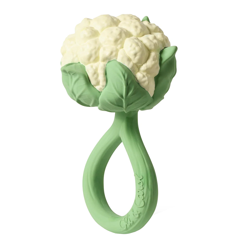 Oli&Carol Natural Rubber Rattle Toy Cauliflower