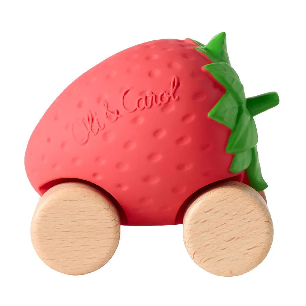 Oli&Carol Natural Rubber Sweetie The Strawberry Baby Car