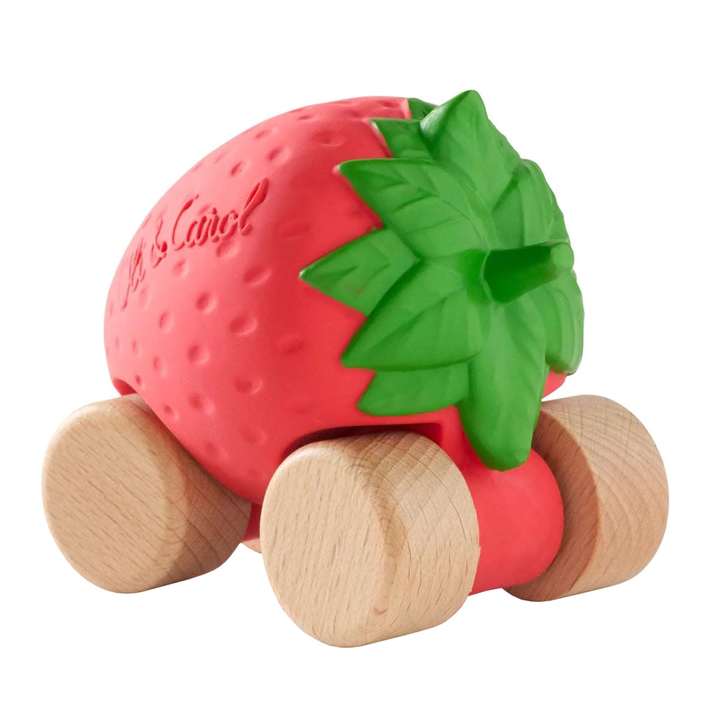 Oli&Carol Natural Rubber Sweetie The Strawberry Baby Car