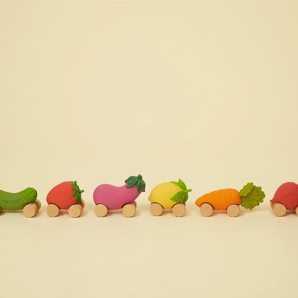 Oli&Carol Natural Rubber Sweetie The Strawberry Baby Car