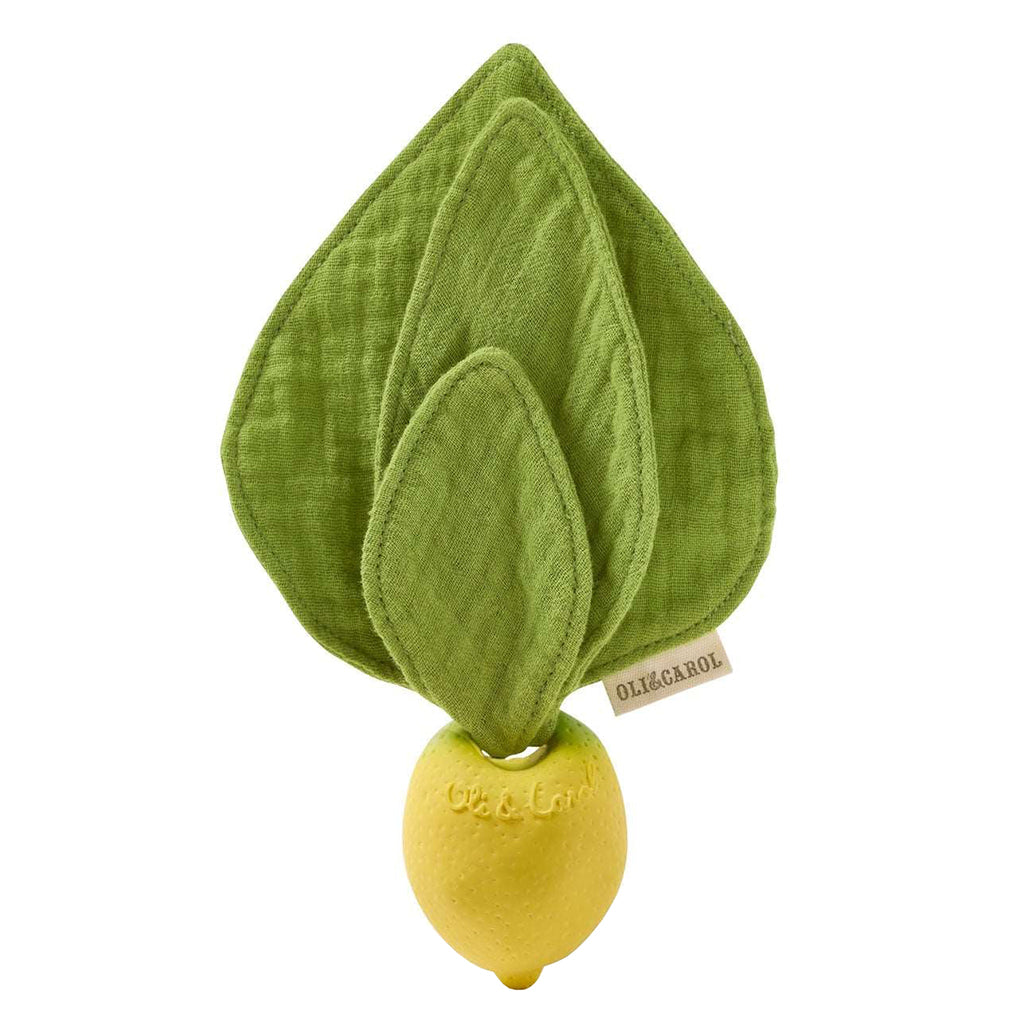 Oli&Carol Natural Rubber Teething Toy Lemon Mini Doudou