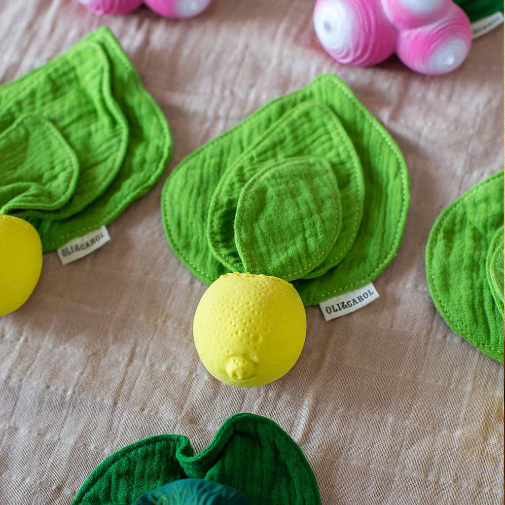 Oli&Carol Natural Rubber Teething Toy Lemon Mini Doudou