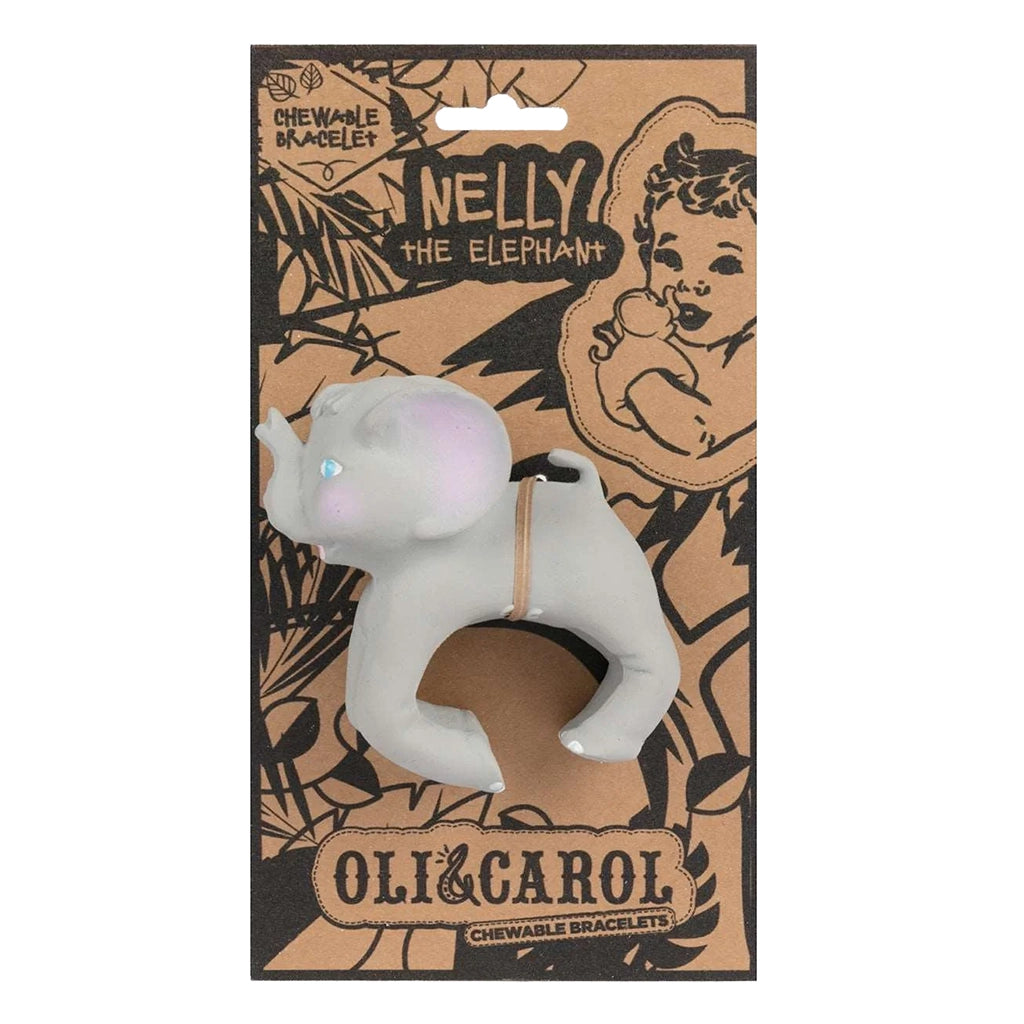 Oli&amp;Carol Natural Rubber Teething Toy Nelly the Elephant