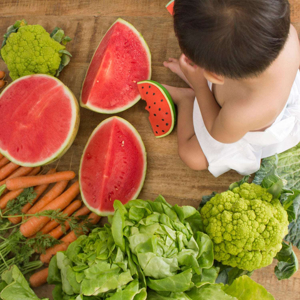 Oli&Carol Natural Rubber Teething Toy Wally The Watermelon