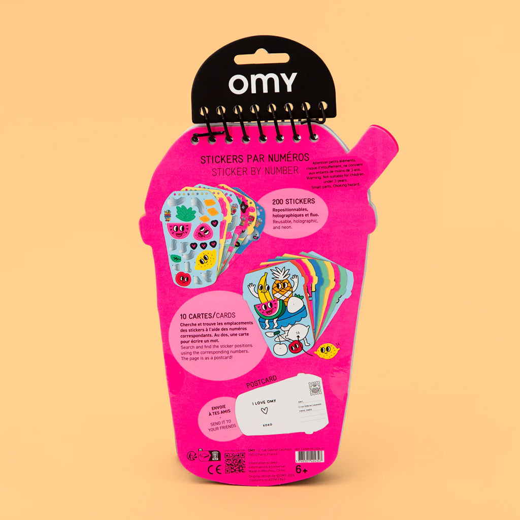 Omy Sticker By Number Book Bubble Tea