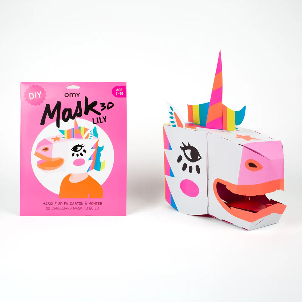 Omy 3D Cardboard Mask Lily The Unicorn