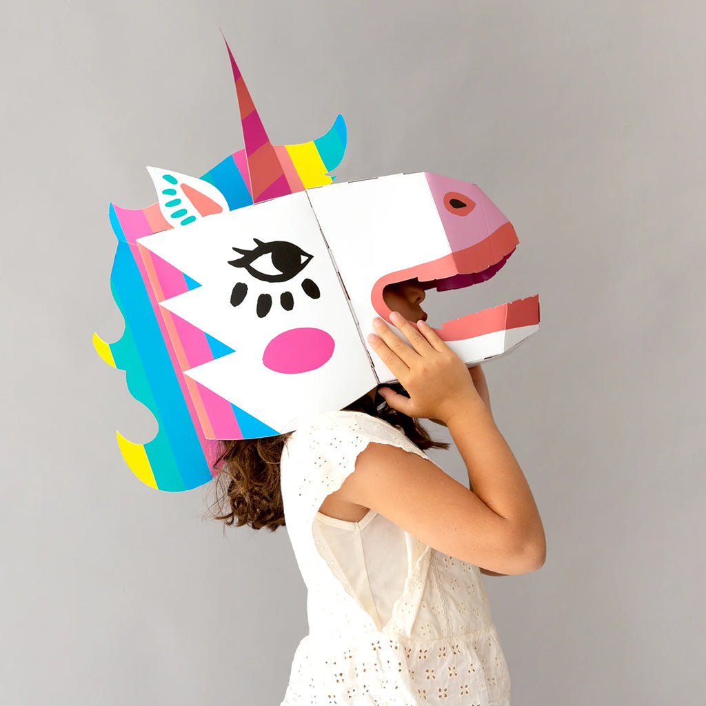 Omy 3D Cardboard Mask Lily The Unicorn