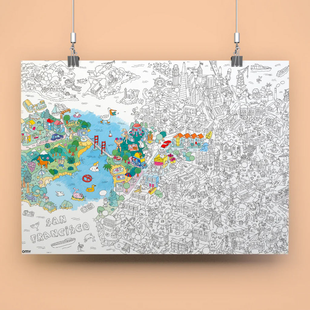 Omy Giant Colouring Poster San Francisco