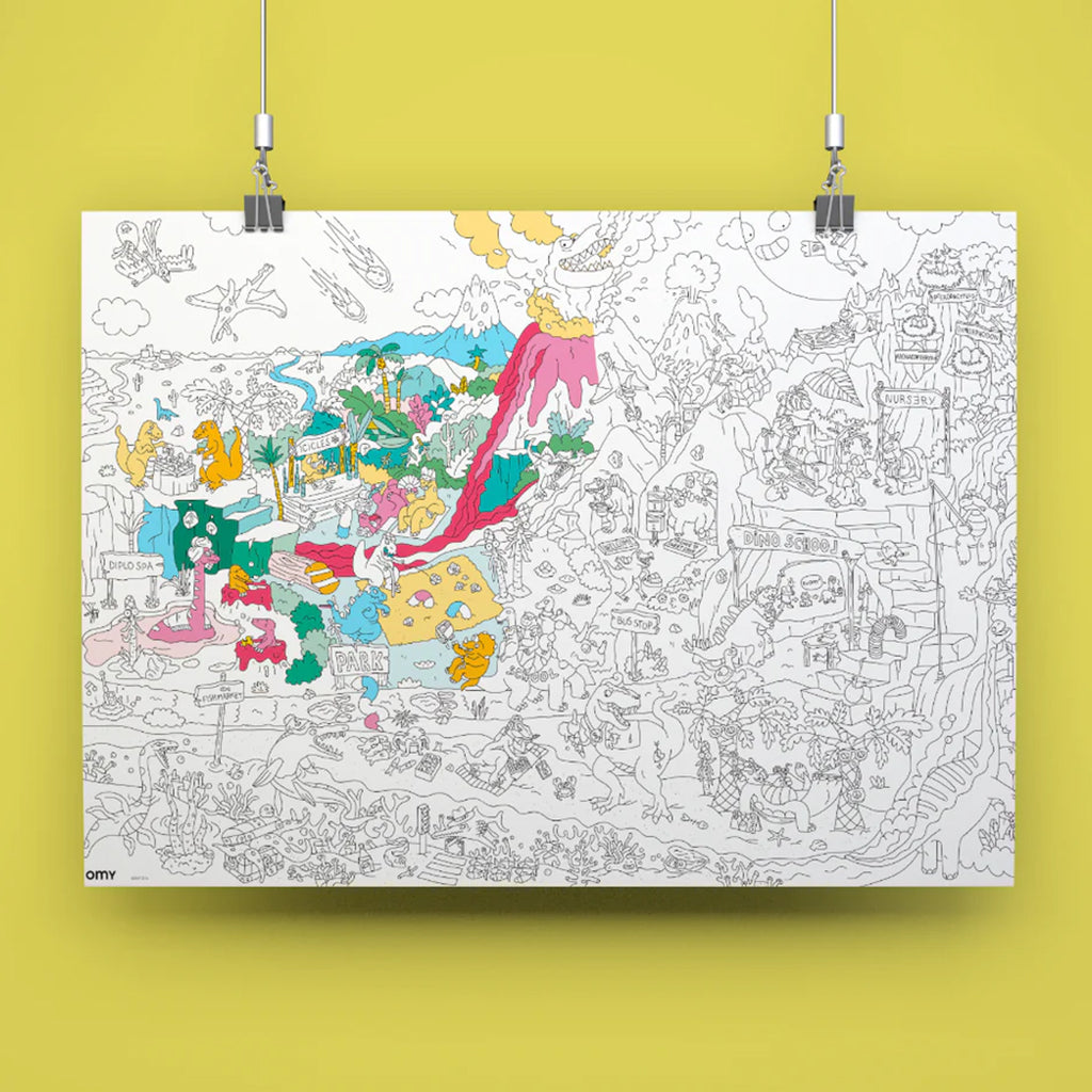 Omy Giant Colouring Poster Dinosaur