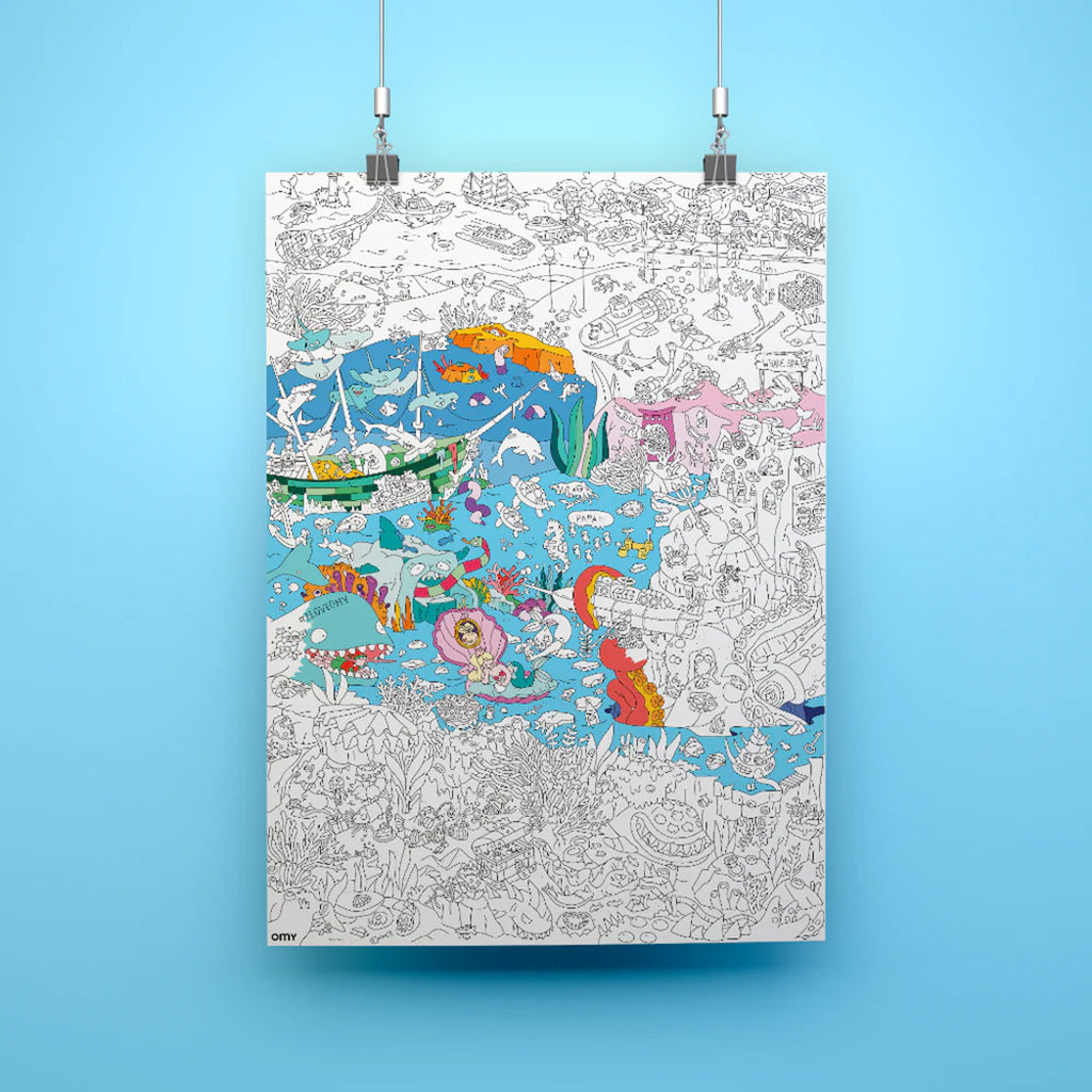Omy Giant Colouring Poster Ocean
