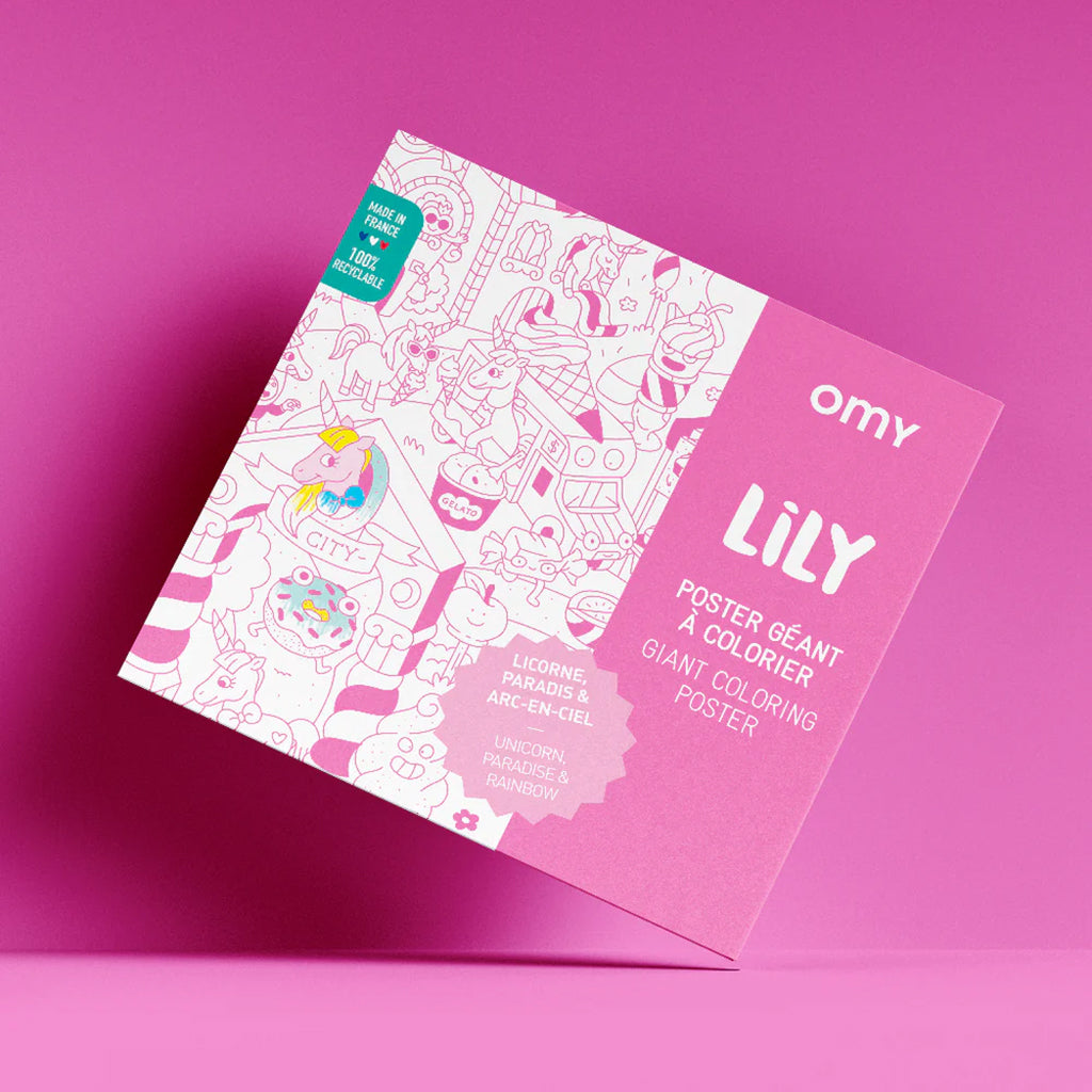 Omy Giant Colouring Poster Lily Unicorn