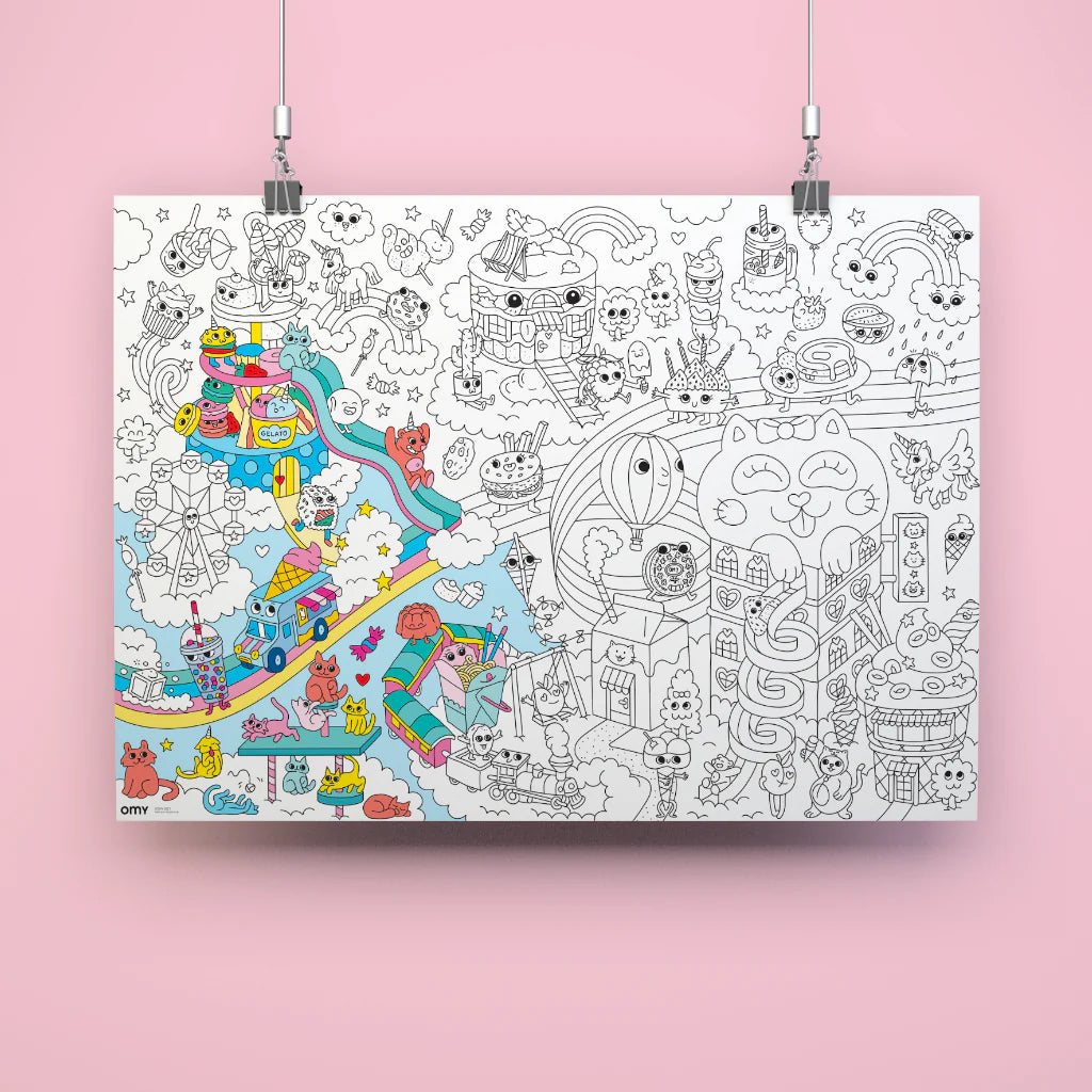 Omy Giant Colouring Poster Kawaii