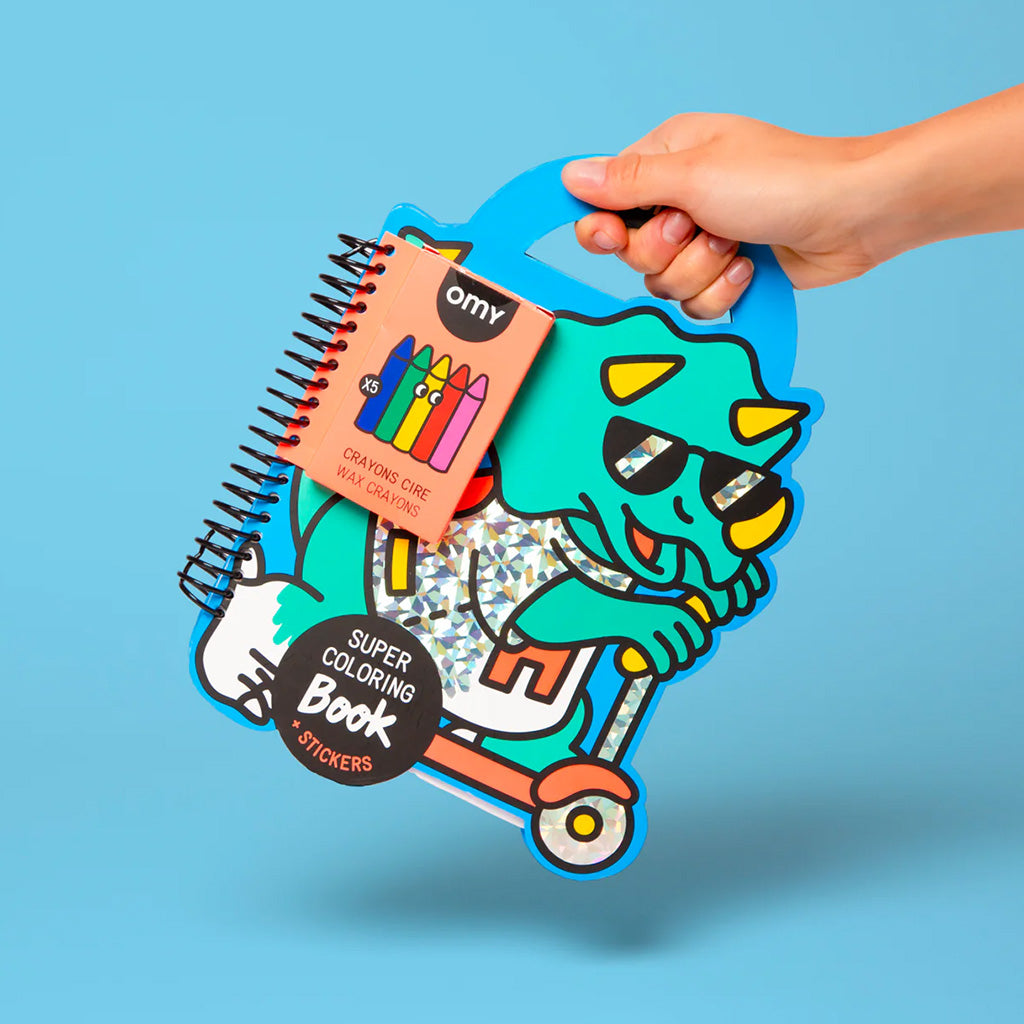 Omy Super Coloring And Sticker Book Dino
