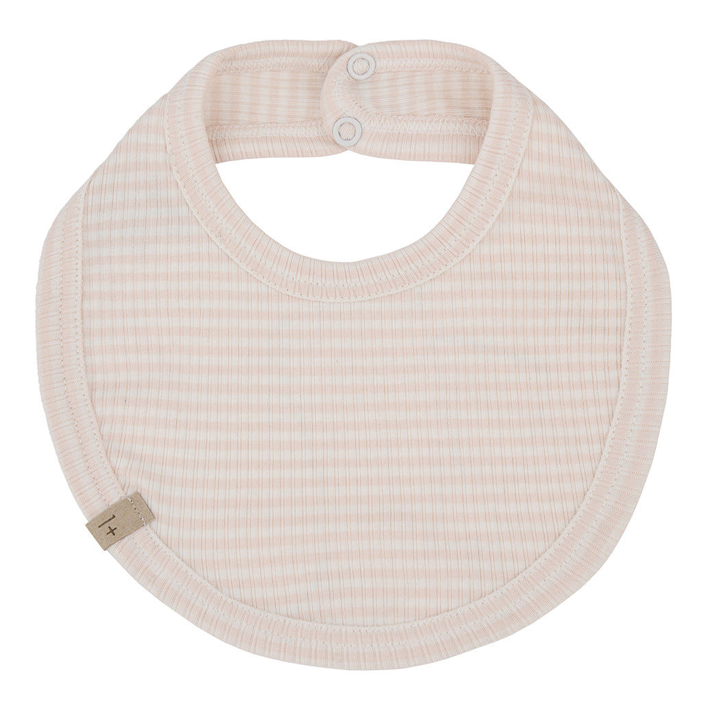 1+ In The Family Baby Alma Bib Light Pink Stripes