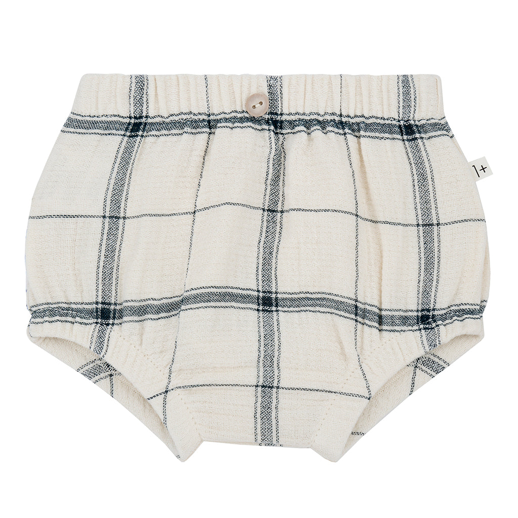 1+ In The Family Baby Amadeo Bloomers Petroleum Grey Plaid