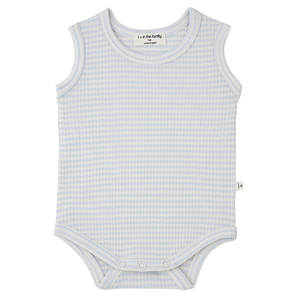 1+ In The Family Baby Amir Bodysuit Misty Blue