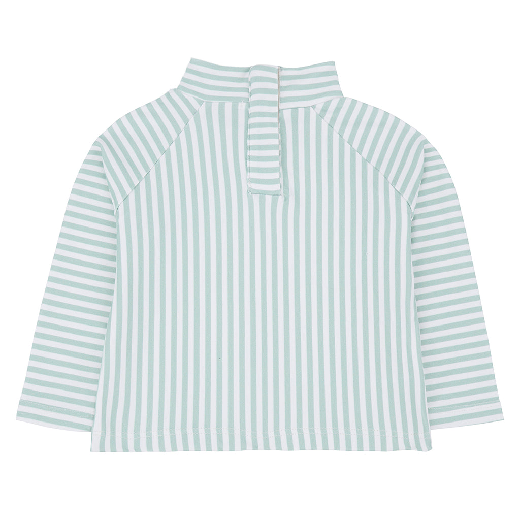 1+ In The Family Baby And Child Andrea Swim Shirt Subtle Green Stripes