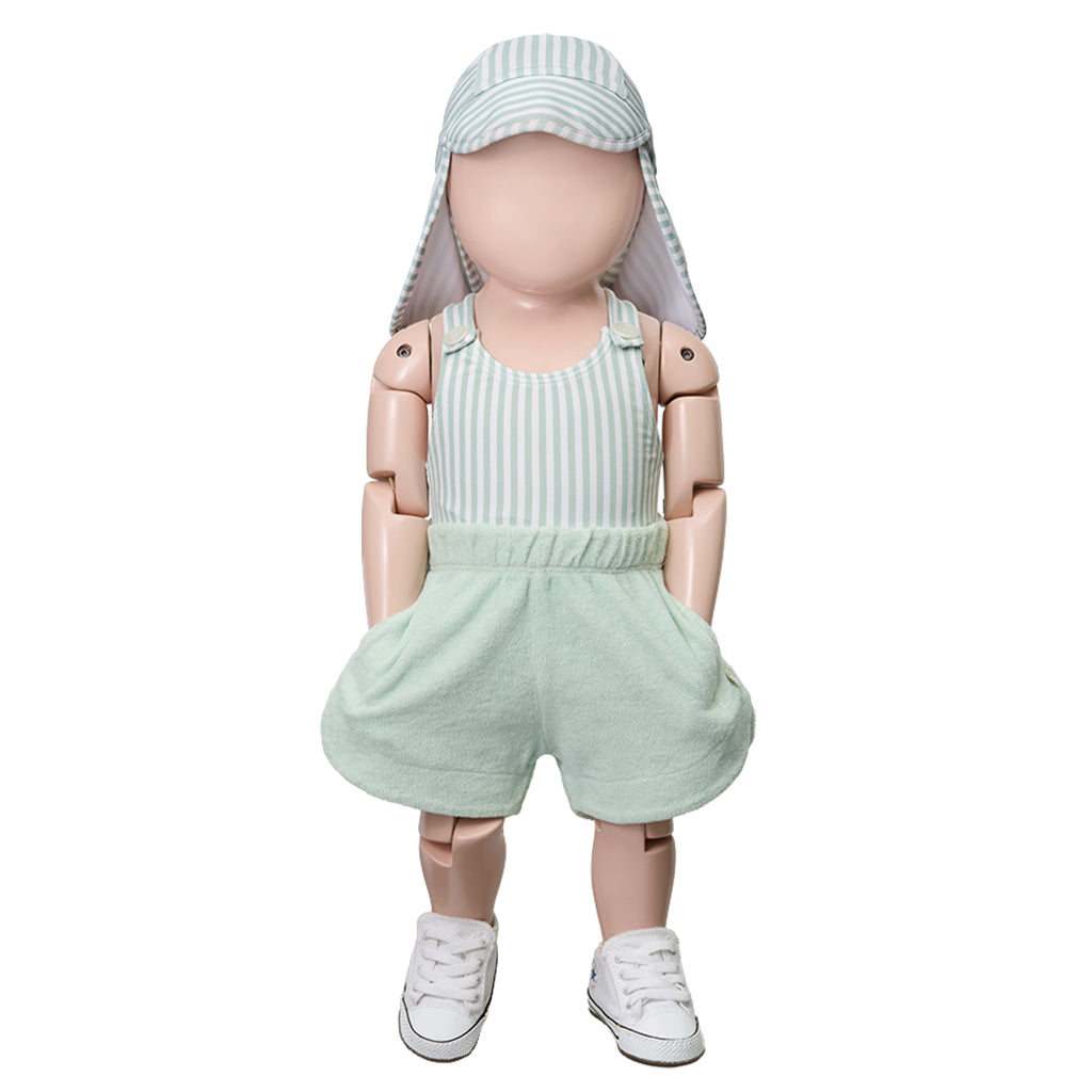 1+ In The Family Baby And Child Bruno Swim Sun Hat Subtle Green Stripes