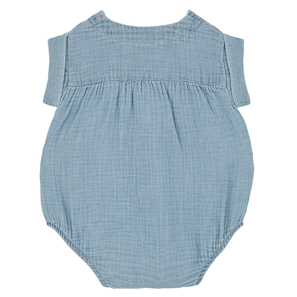 1+ In The Family Baby Carlo Romper Denim Blue