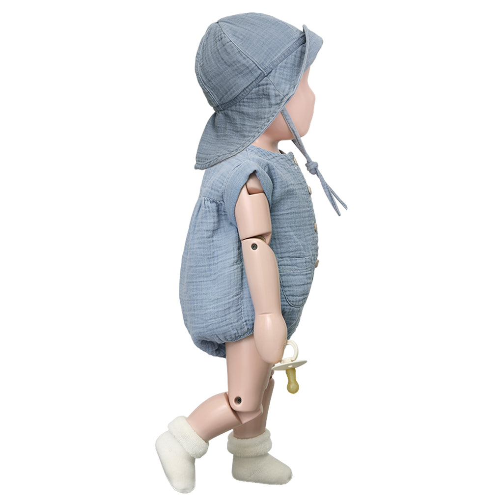 1+ In The Family Baby Carlo Romper Denim Blue