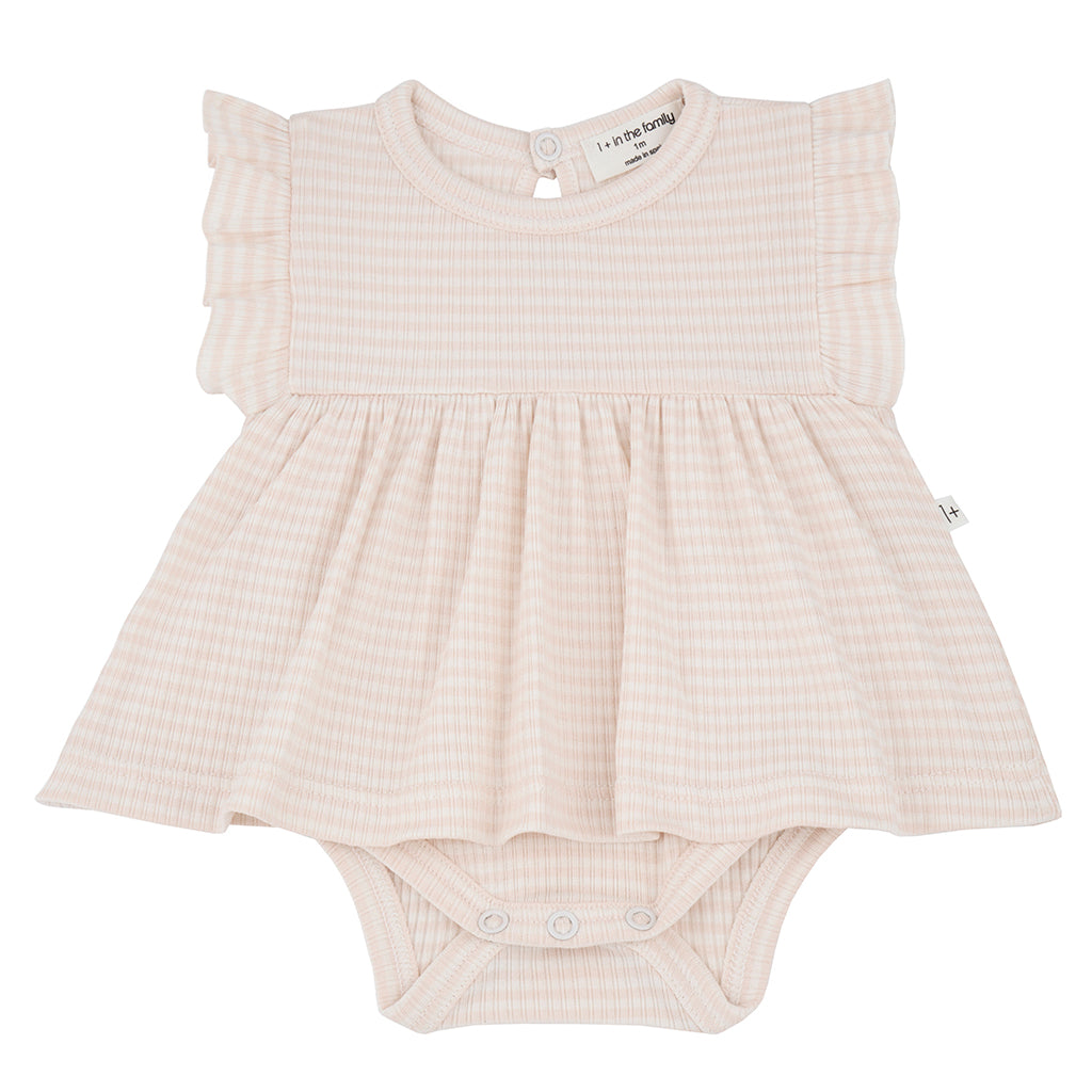 1+ In The Family Baby Dolca Dress Light Pink Stripes