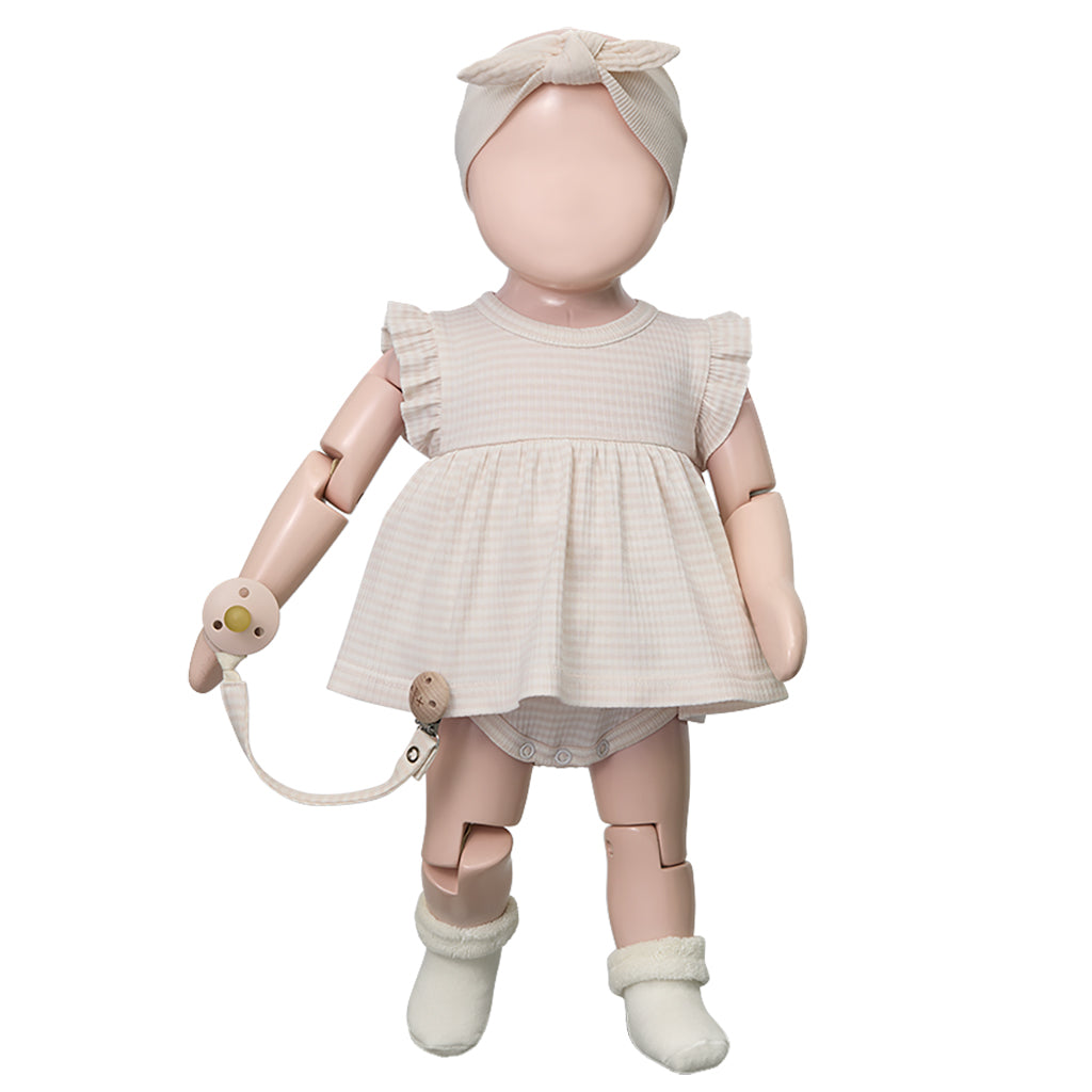 1+ In The Family Baby Dolca Dress Light Pink Stripes
