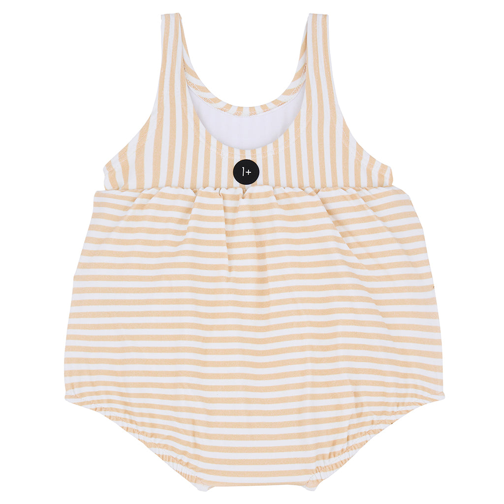 1+ In The Family Baby Elisabetta Swimsuit Peach Orange Stripes