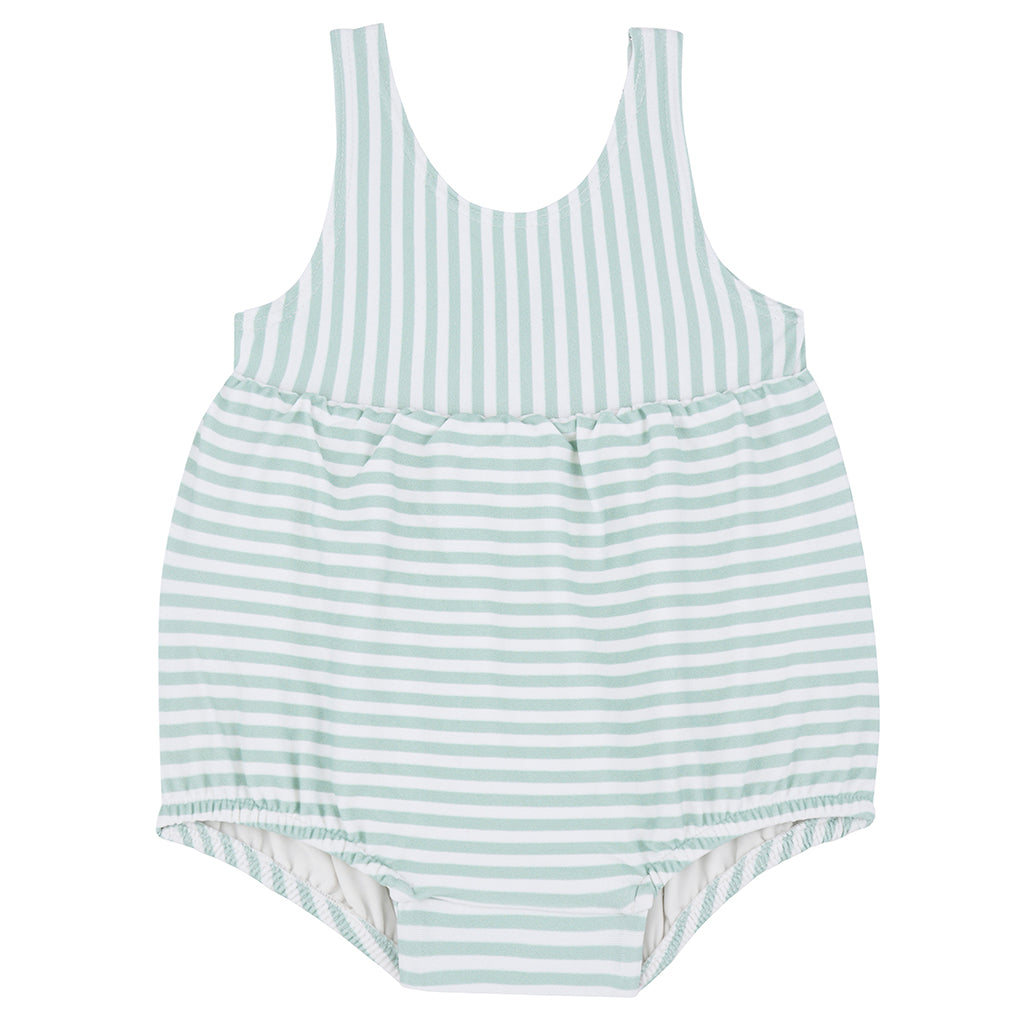 1+ In The Family Baby Elisabetta Swimsuit Subtle Green Stripes