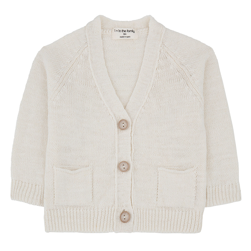 1+ In The Family Baby And Child Enea Cardigan Off White
