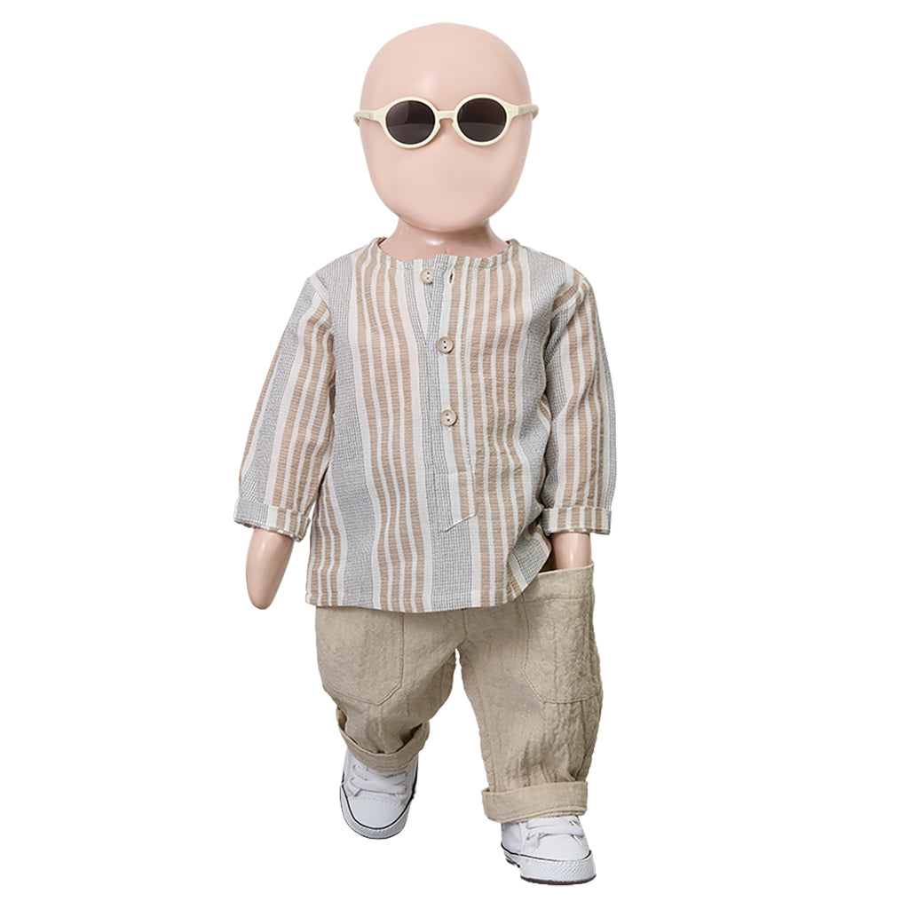 1+ In The Family Baby And Child Enric Shirt Petroleum Grey Stripes