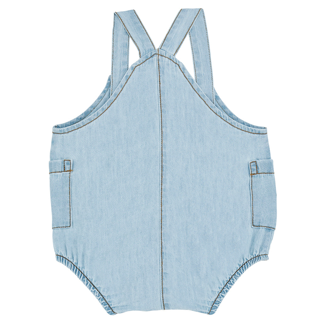 1+ In The Family Baby Giorgio Romper Denim Blue