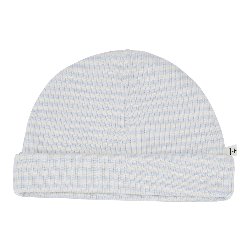 1+ In The Family Baby Gio Hat Misty Blue Stripes