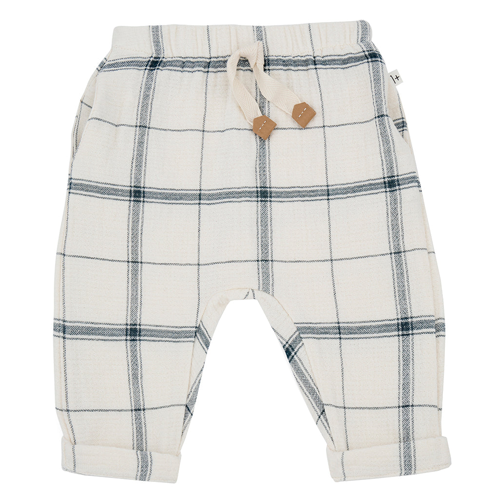 1+ In The Family Baby And Child Icaro Pants Petroleum Grey Plaid