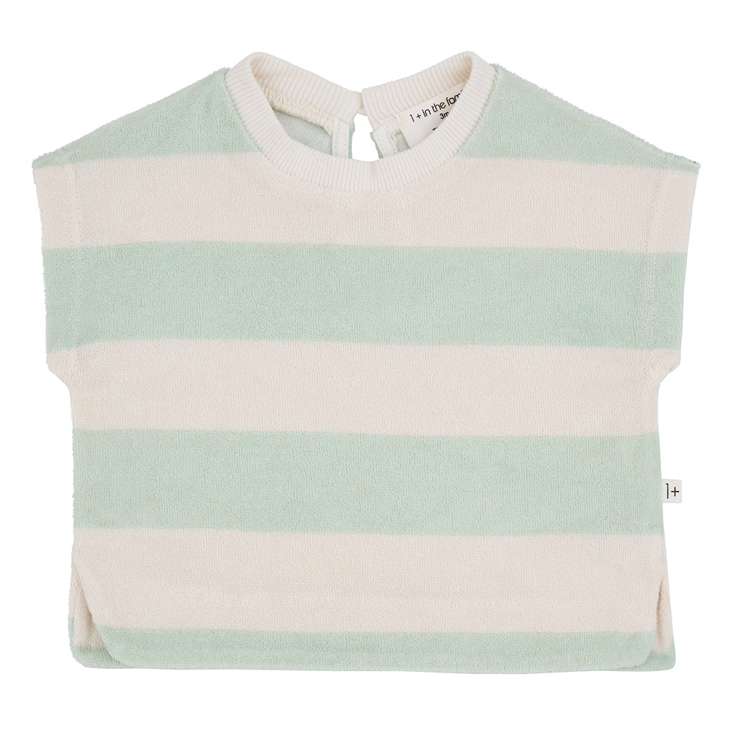 1+ In The Family Baby And Child Mariella T-shirt Subtle Green Stripes