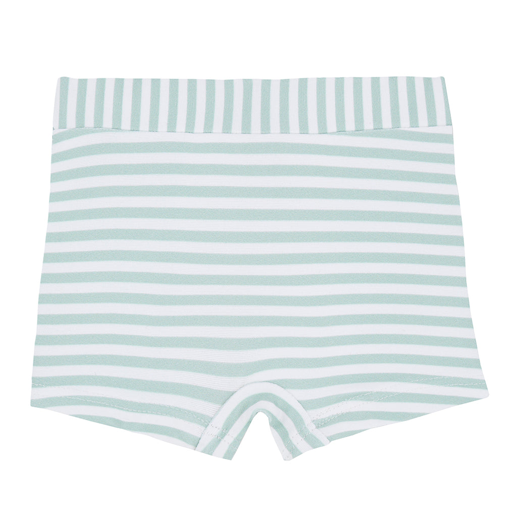 1+ In The Family Baby And Child Milo Swim Shorts Subtle Green Stripes