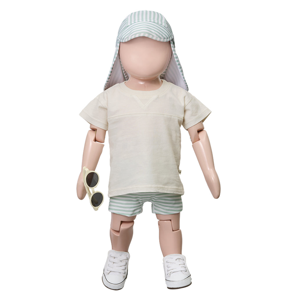 1+ In The Family Baby And Child Milo Swim Shorts Subtle Green Stripes