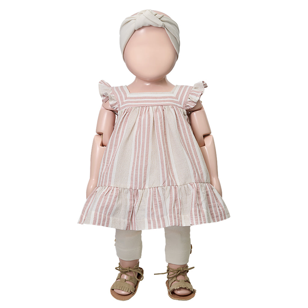 1+ In The Family Baby And Child Miriam Dress Tuscany Brown Stripes