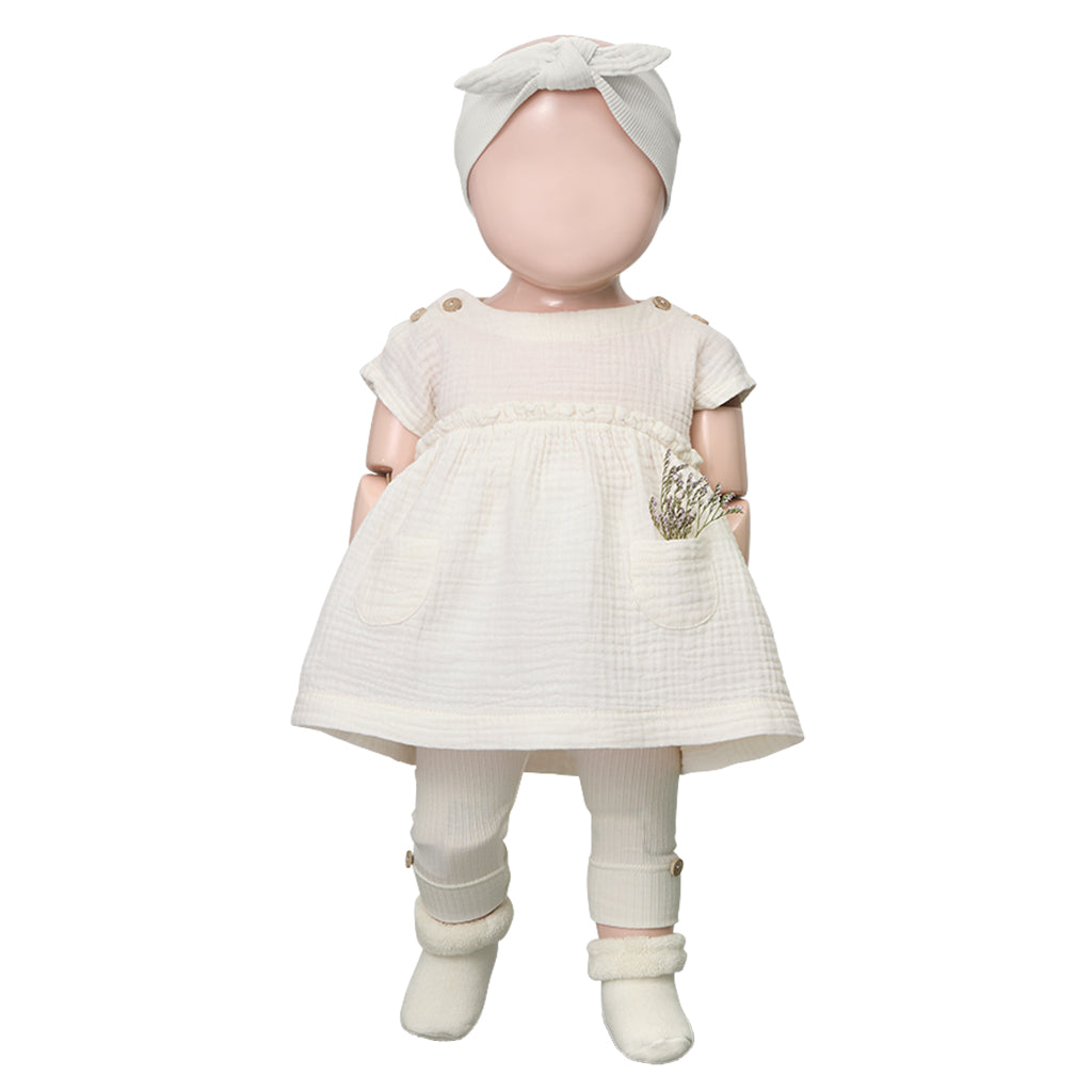 1+ In The Family Baby Nerea Leggings Ecru Cream