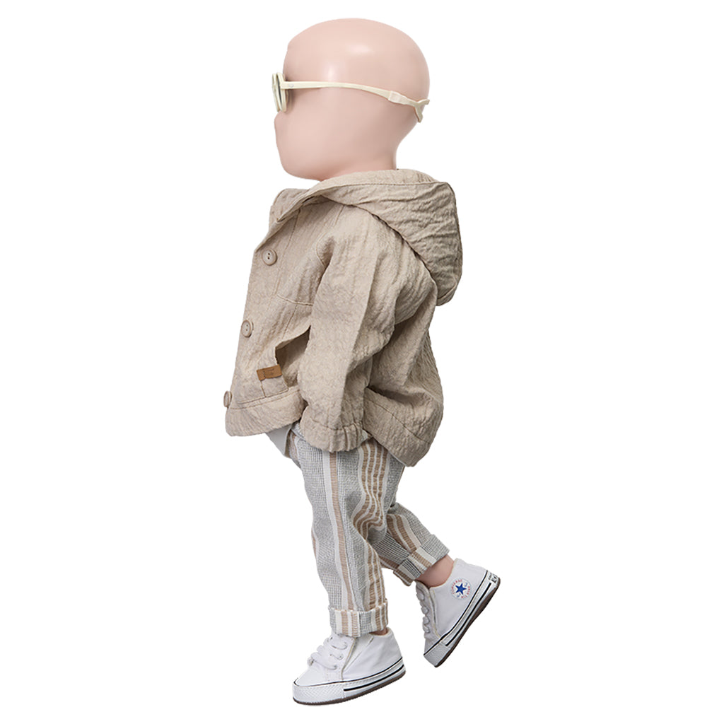 1+ In The Family Baby And Child Roberto Pants Petroleum Grey Stripes